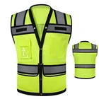 Сетчатый защитный жилет Hi Vis, Светоотражающий Жилет, рабочая одежда с высокой видимостью спереди для мужчин и женщин