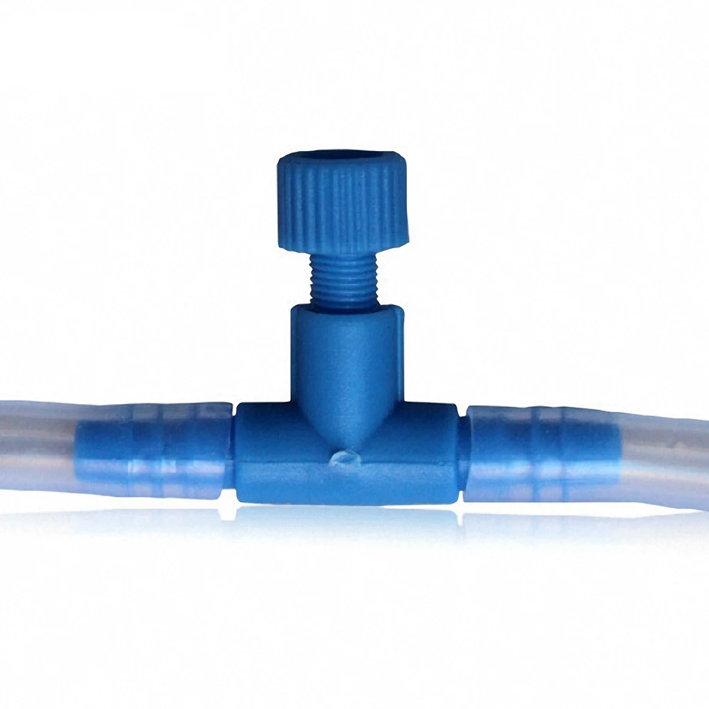 

4mm T Shape Aquarium Air Line Tube Connector Portable Fish Tank Air Pump Control Valve Blue Black Air Flow Valve Air Pump Switch