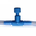 Т-образный трубчатый СОЕДИНИТЕЛЬ 4 мм для аквариума, портативный рыболовный воздушный насос, регулирующий клапан, синий, черный, переключатель воздушного насоса