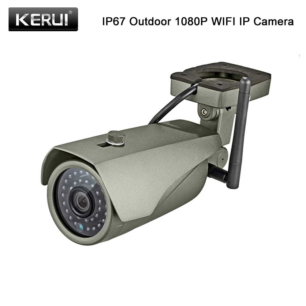 KERUI Full HD 1080P wifi Водонепроницаемая цилиндрическая ip-камера P2P в режиме реального времени, беспроводная наружная камера наблюдения для домашней безопасности