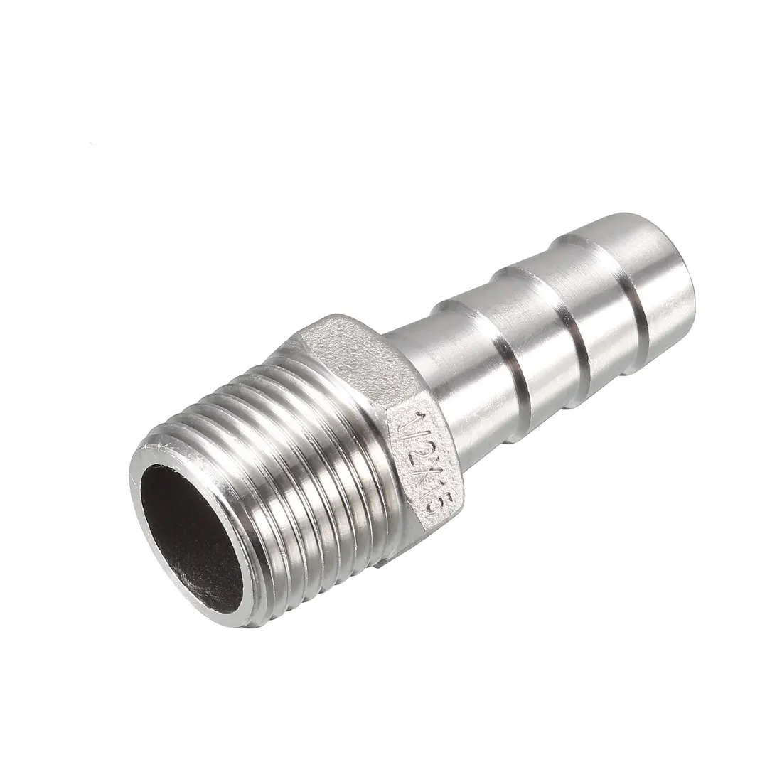 

uxcell 2pcs Stainless Steel Barb Hose Fitting Connector 15mm Barbed X G1/2 Male Pipe connect lines for air water fuel oil