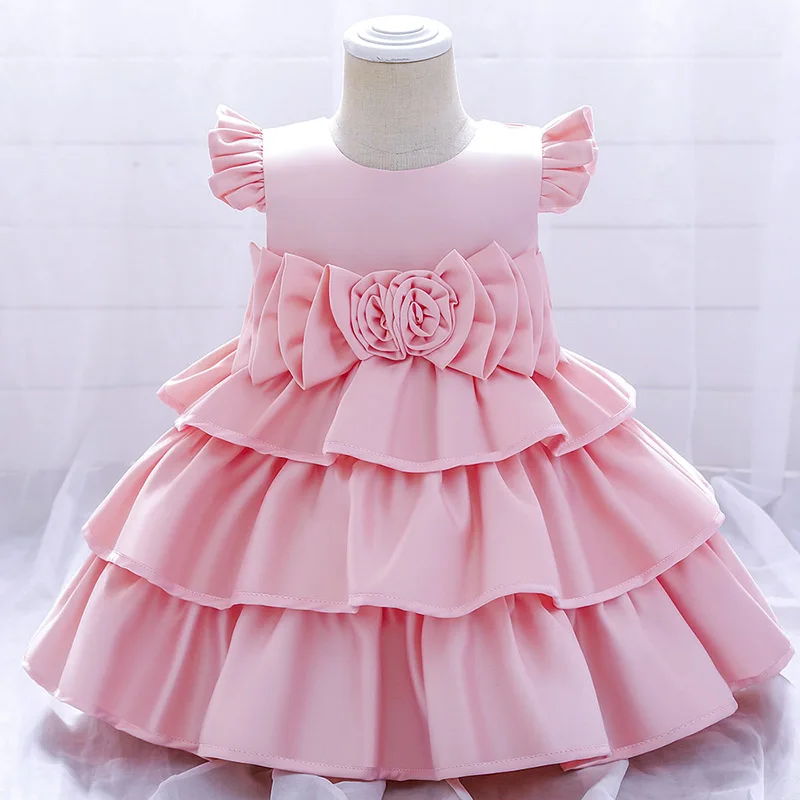 

Infantil Flower Dress For Girls 1st Birthday Party Wedding Lace Tutu Girl Dress Baby Girl Princess Vestido Christmas Costume