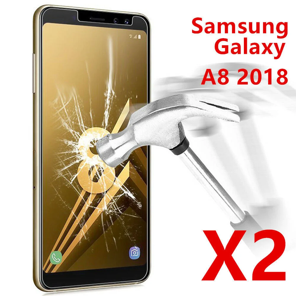 

LOT/2 VITRE PROTECTION VERRE TREMP FILM PROTECTEUR FOR SAMSUNG GALAXY A8