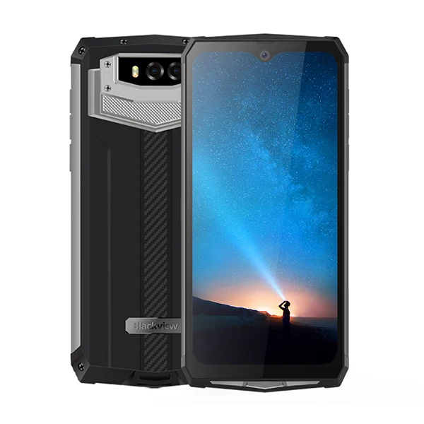Silver Blackview BV9100 4 Гб+ 64 Гб IP68 водонепроницаемый мобильный телефон 6," Android 9,0 13000 мАч MTK6765 Восьмиядерный NFC 16,0 Мп прочный смартфон - Color: Silver