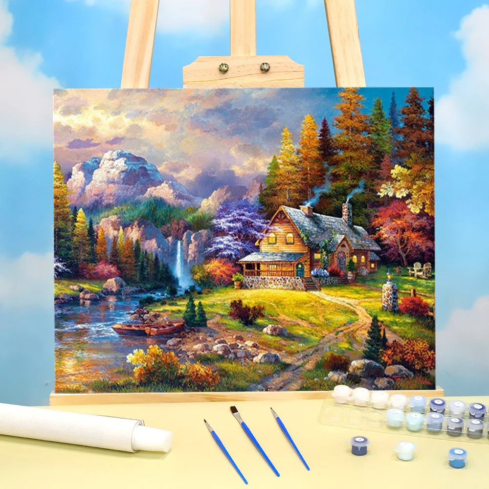 Набор для рисования по номерам на холсте 50 Х70 см | Дом и сад