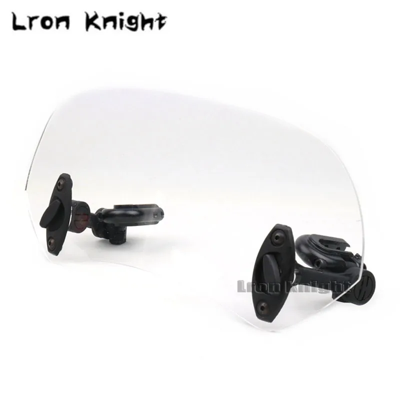 Универсальный Мотоцикл Скутер Регулируемый зажим на ветровое стекло лобовое стекло расширение спойлер Ветер Дефлектор Регулируемый с замком - Цвет: Small Transparent