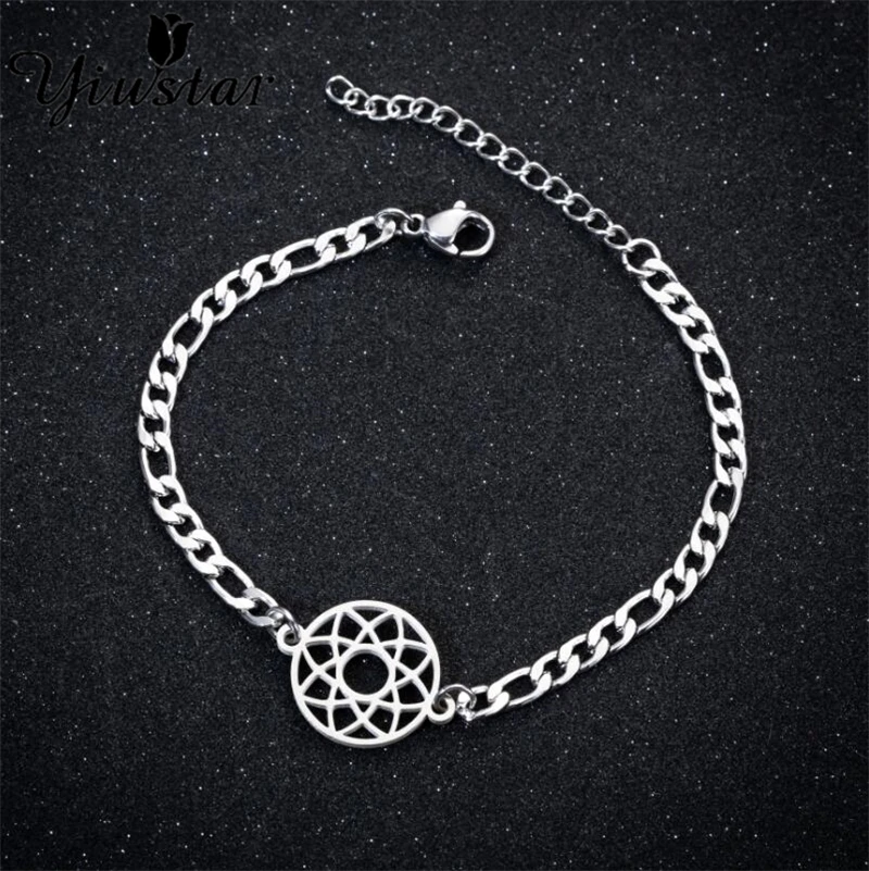 Винтажные индийские браслеты с символом мандалы для йоги из нержавеющей стали