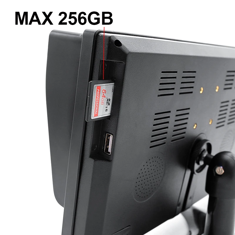 HD AHD 1920*1080P 10,1 дюймов Автомобильный MP4 MP5 грузовик фургон Автобус DVR Запись видео монитор с 4CH AHD Передняя Задняя Левая Правая камера