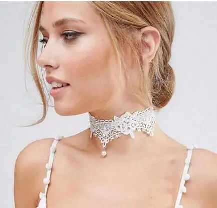 Свадебное Кружевное колье-чокер Gland De Tatouage колье Noir Dentelle колье винтажные женские украшения De Mariage - Окраска металла: C176