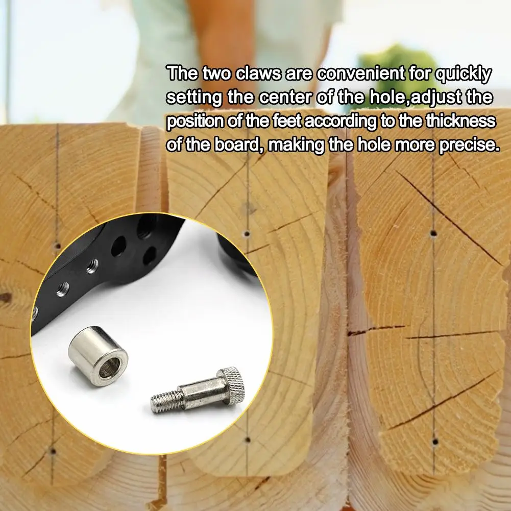 Dowel Drill Guide 5.51inch Aluminum Alloy 3 Holes Woodworking Bit Jig Positioner Locator Craft Hand Tool | Инструменты