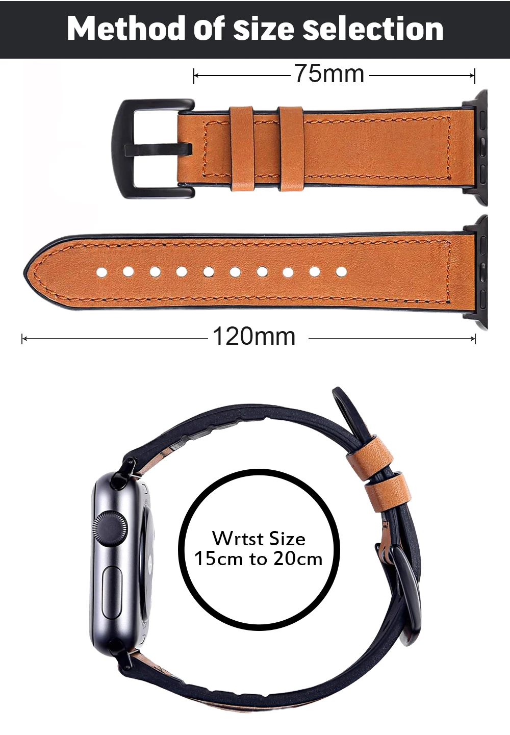 ZLIMSN Гибридный спортивный ремешок для Apple Watch, винтажный кожаный ремешок, сменный ремешок, устойчивый к поту, классический iwatch, серия 4, 3, 44 мм, 42 мм