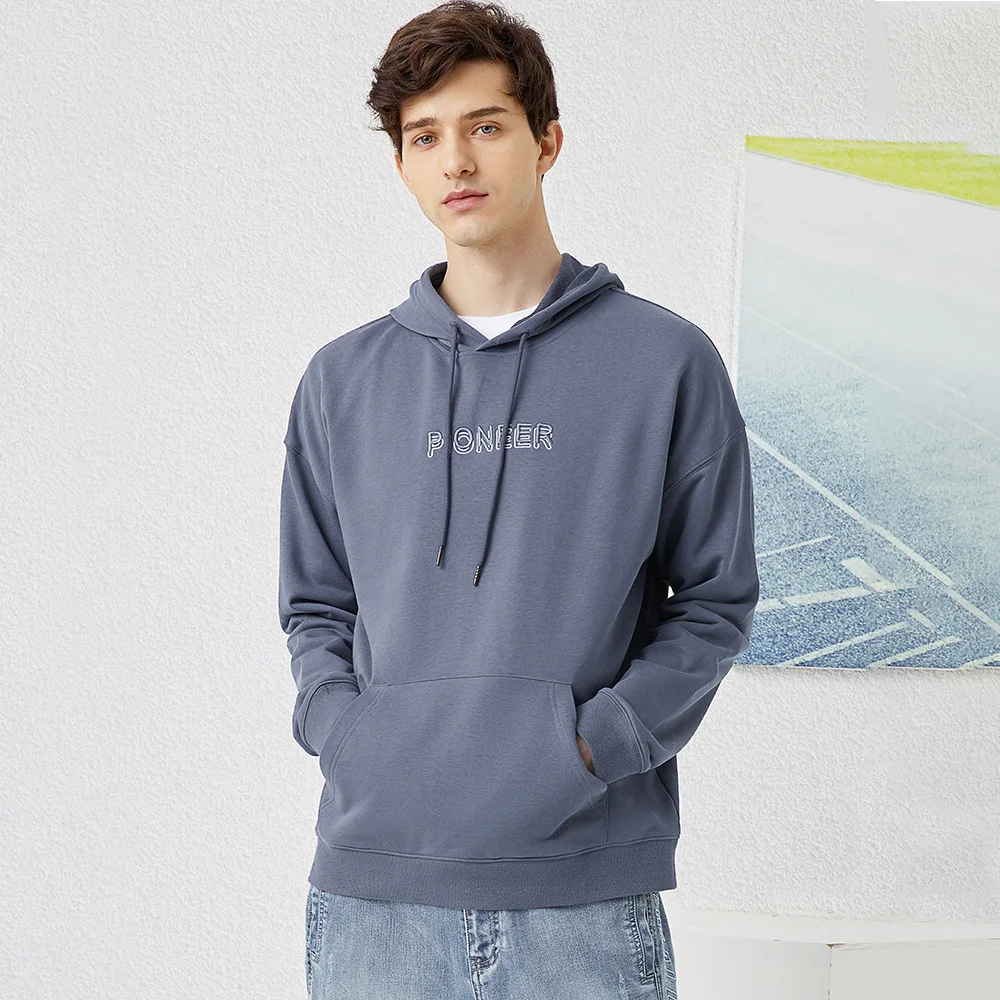 Pioneer Camp 2020 Fashion Printing Hoodies Men Long Sleeve Pullover Hooded Comfortable Black Blue M-XXXL ALY0105063 | Мужская одежда