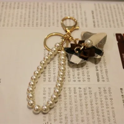 Новинка модный брелок ручной работы в клетку с медведем аксессуары из ткани