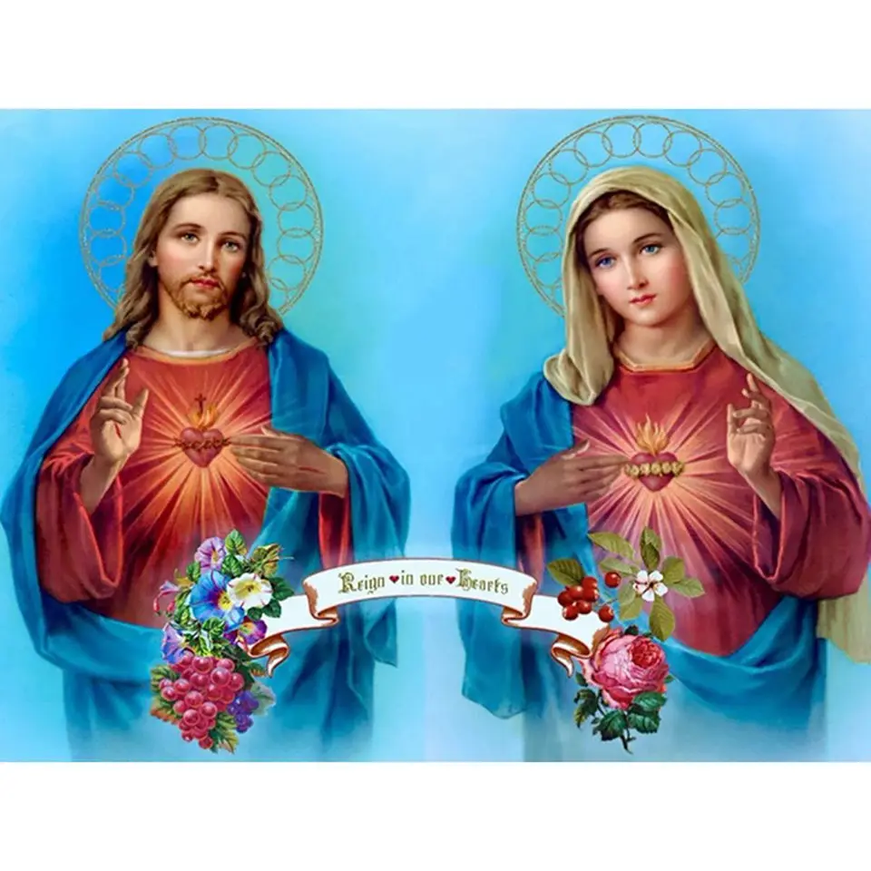 

Home5D diamond painting handicraft sewing cross stitch"religious figure"full square DIY stick diamond embroidery decoration gift