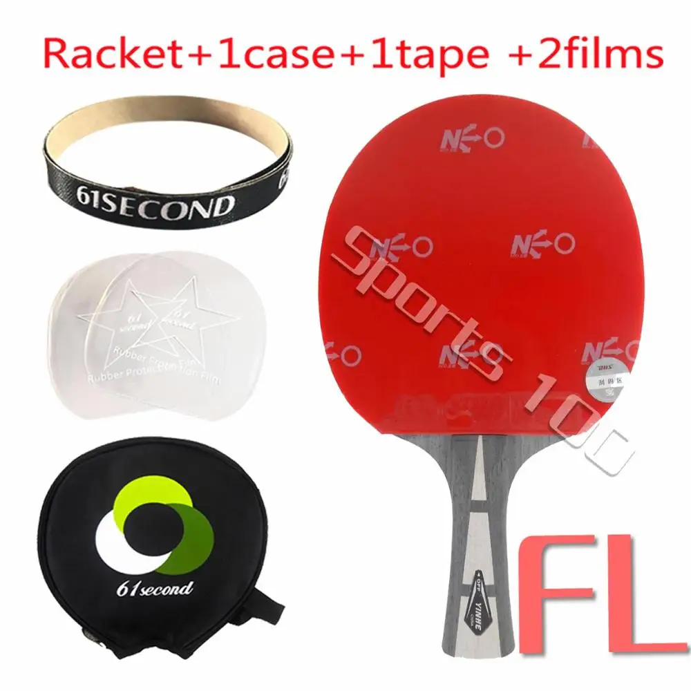 Pro Combo ракетка YINHE Galaxy Uranus.2 длинный Shakehand-FL с Palio HK1997 Biotech и DHS NEO Hurricane 3 - Цвет: FL with Y 1case