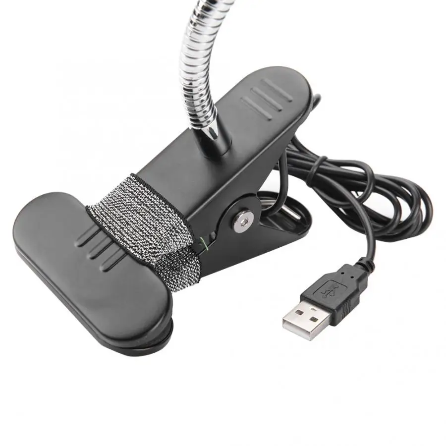 Портативная светодиодная USB Настольная лампа с зажимом Регулируемый Настольный