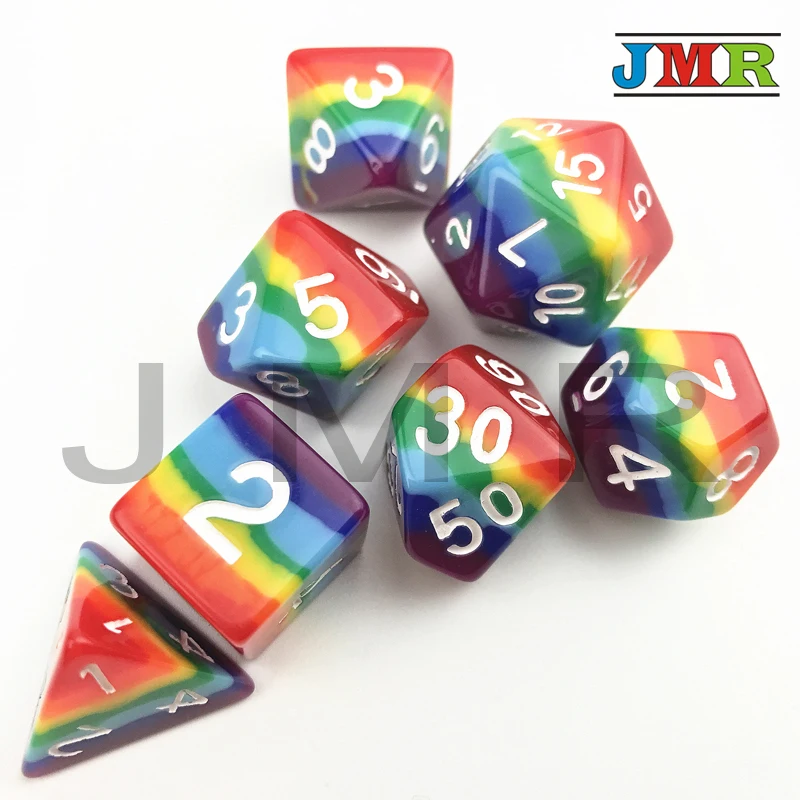 Высококачественные переносные игральные кубики 7 шт./компл. многогранные кости DND