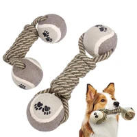 pet dog rope chew tug toy knot bone ball shape pets palying teeth cleaning toys for small medium large dogs