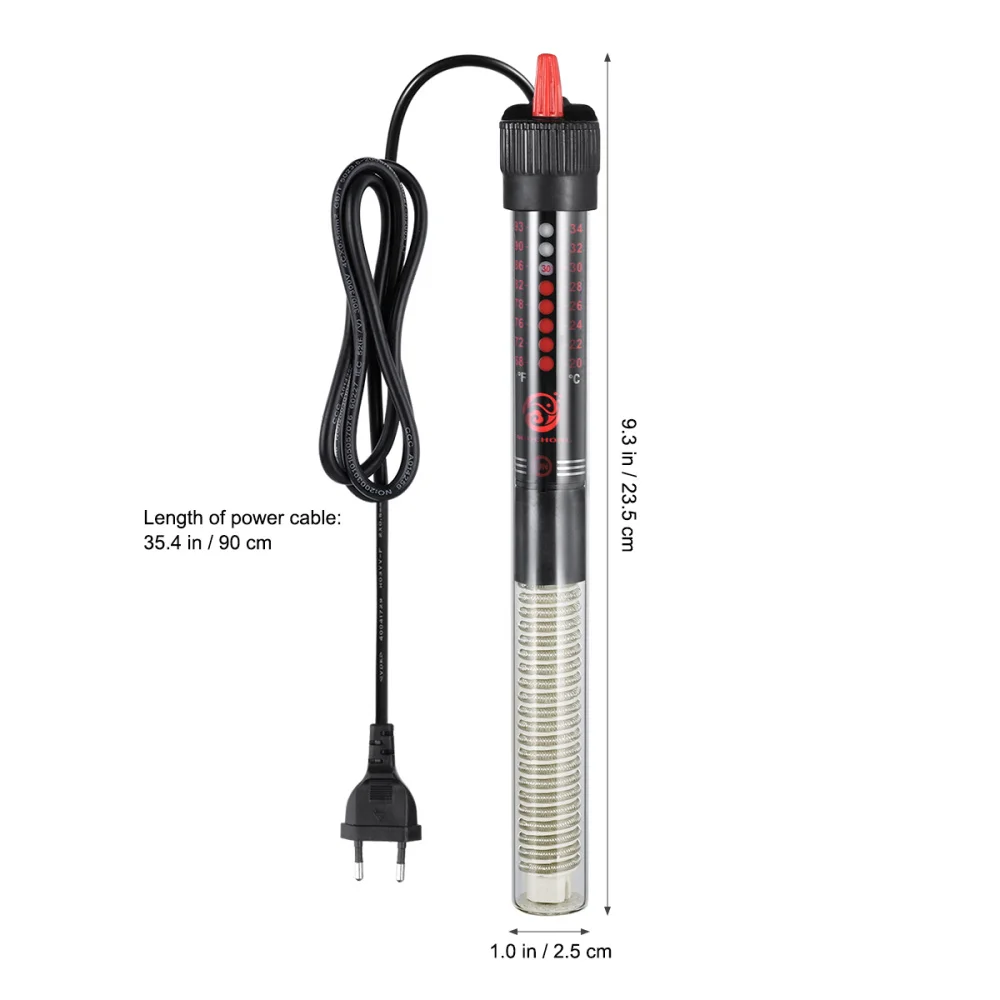 

POPETPO Submersible Aquarium Heater 100W with LED Digital (Plug)