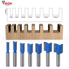 VACK 1 шт. Концевая фреза 8 мм хвостовик прямой комплект концевых фрез для резки по дереву, 6-20 мм резки Диаметр плотник фреза ЧПУ изделия из дерева инструменты