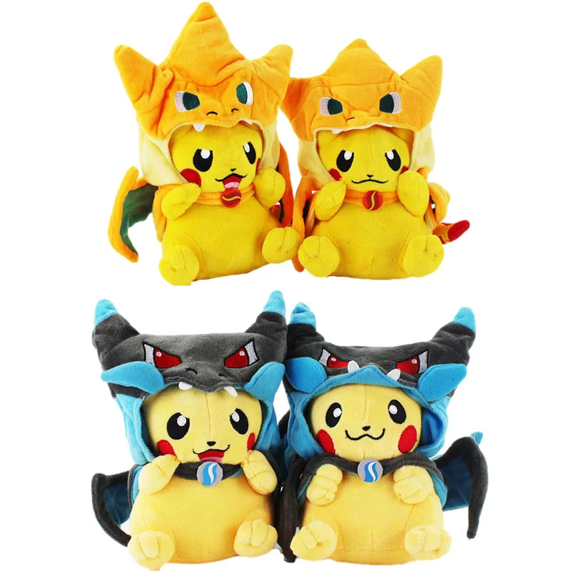 4 шт./лот TAKARA TOMY Покемон Пикачу Косплей Charizard плюшевые игрушки кукла мягкие