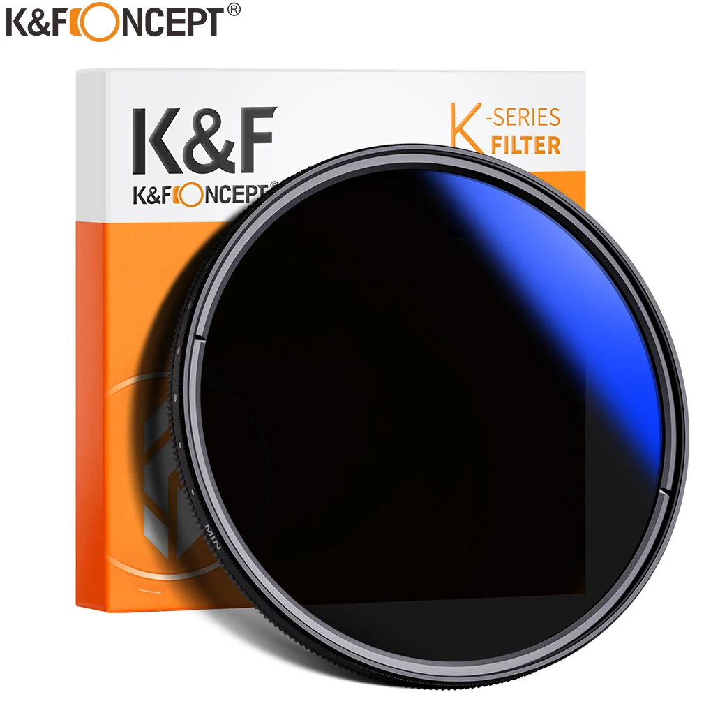 Фейдер фильтра объектива K & F CONCEPT 37 82 мм от ND2 до ND400 ND регулируемая нейтральная