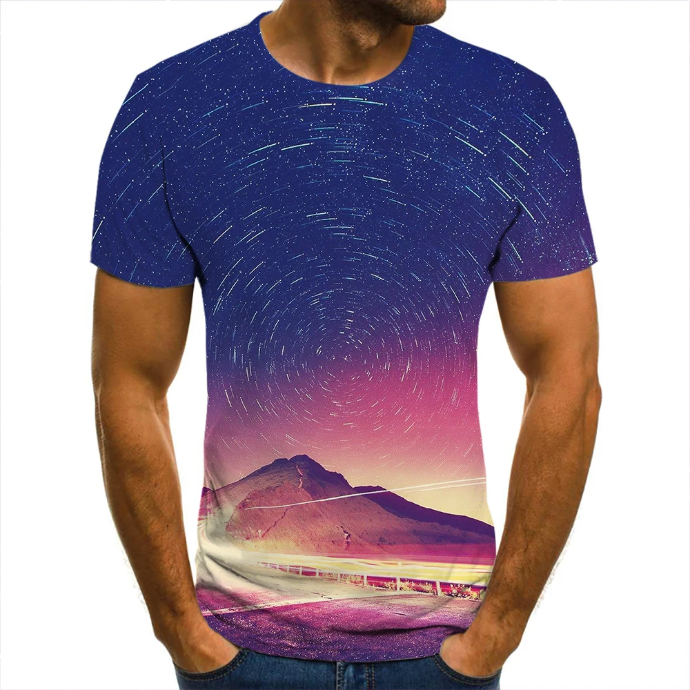 

3D T-Shirt Aurora Sky Graffiti Men Women Children Clothing Short Sleeve Cool Tees Fashion Casual Summer Boy Girl Kids Streetwear