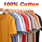 Круглый вырез горловины с Для мужчин футболка хлопок сплошной Цвет белый, XL, XXL, XXXL, XXXXL Для мужчин-футболка белый-футболки-Для мужчин футболка Slim Fit