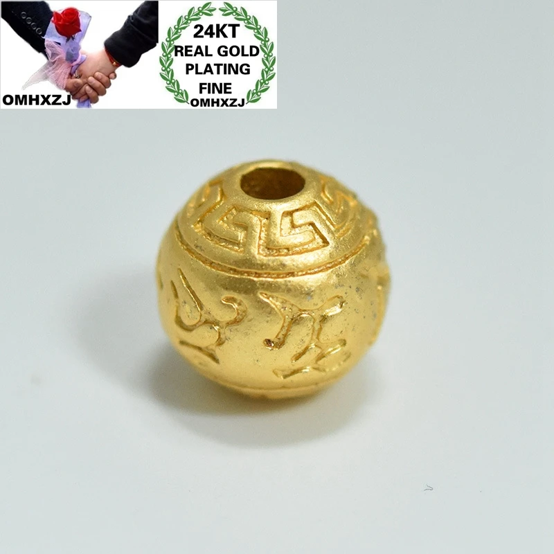 

OMHXZJ Wholesale CA340 European Fashion Woman Man Party Birthday Wedding Gift Words Coin DIY Accessories 24KT Gold Pendant Charm