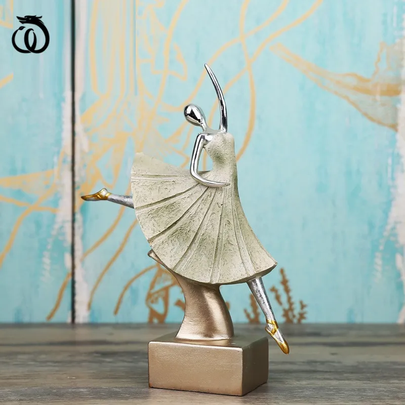 

Classical Ballet Lady Arts Sculpture Home Decor Cute Girl Character Statue Resin Craft Ideas Minimalist Desktop Decoration R7145
