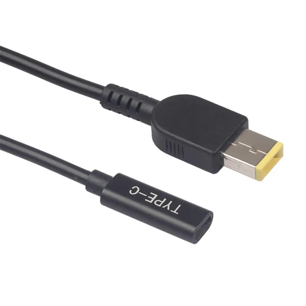 

Type-C Female to Square DC Male PD Power Charger Connector Cable All-copper Conductor Induction Chip 15cm for Lenovo Thinkpad