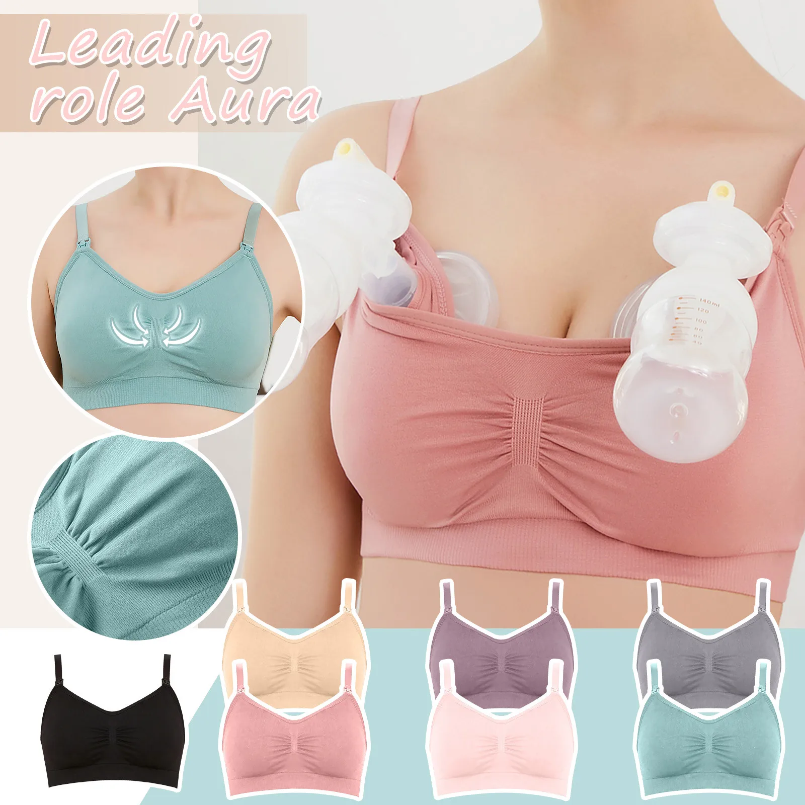 

Maternity Bra For Breast Pumps Special Nursing Bra Hands Pregnancy Clothes Breastfeeding Pumping Bra Can Wear All Day HOT SALE