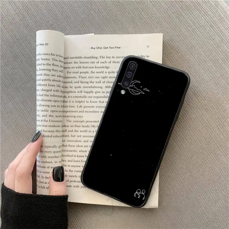 

Luxury Crown Love heart black Phone Case For Samsung galaxy S 9 10 20 A 10 21 30 31 40 50 51 71 s note 20 j 4 2018 plus