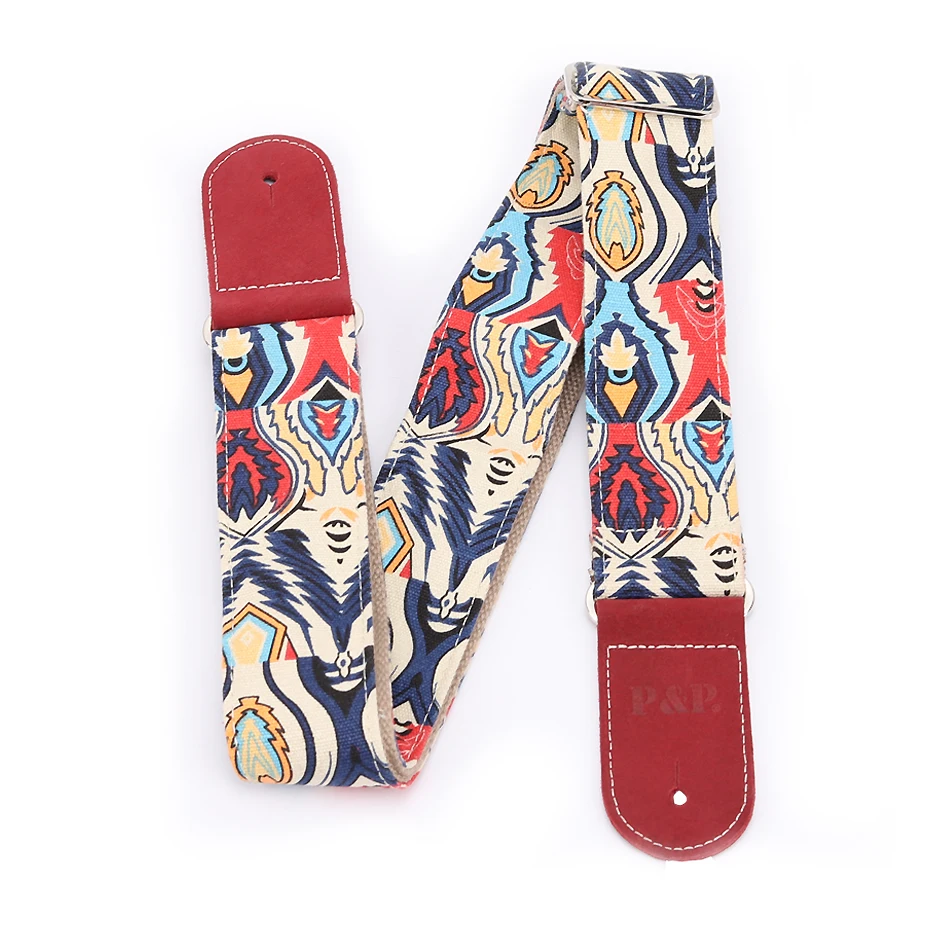 gitarre strap leinwand und baumwolle doppel schicht nähen weiche mit echtem leder enden für bass elektrische akustische gitarre free globa