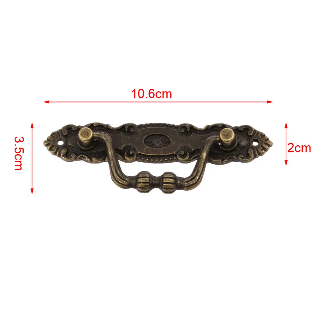 Винтаж тянуть ручки шкаф ящик комод дверные из сплава цинка ручка w/Винты |