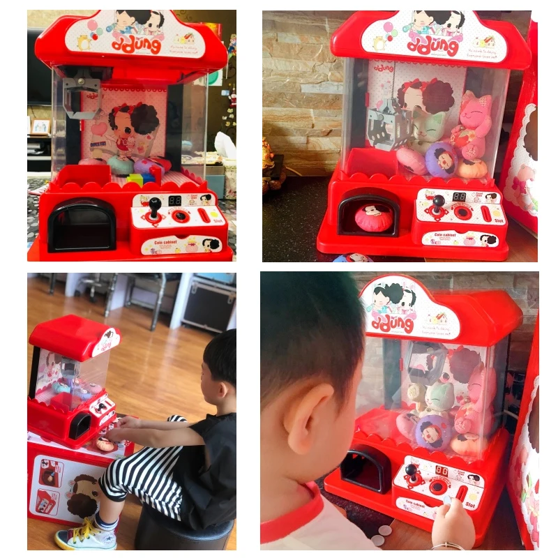 

Ddung Doll Machine Mini Claw Arcade Crane Children's Doll Collectors Coin Mini Remote Control Birthday Gift >3 Years