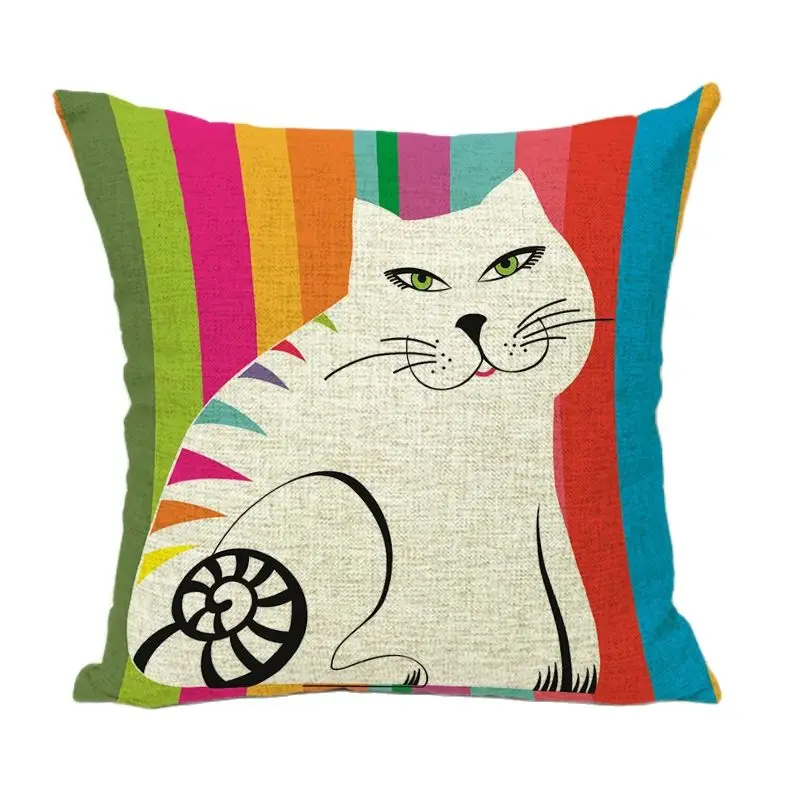 Чехлы для автомобиля магазин наволочка чехол Мультяшные цветные кошки домашний