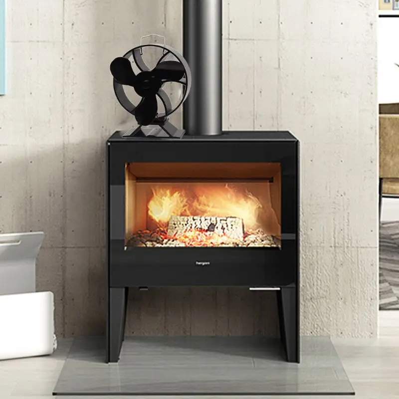 

3 Blade Heat Powered Stove Fan for Wood Fireplace Log Burner Quiet Eco Friendly Efficient Distribution