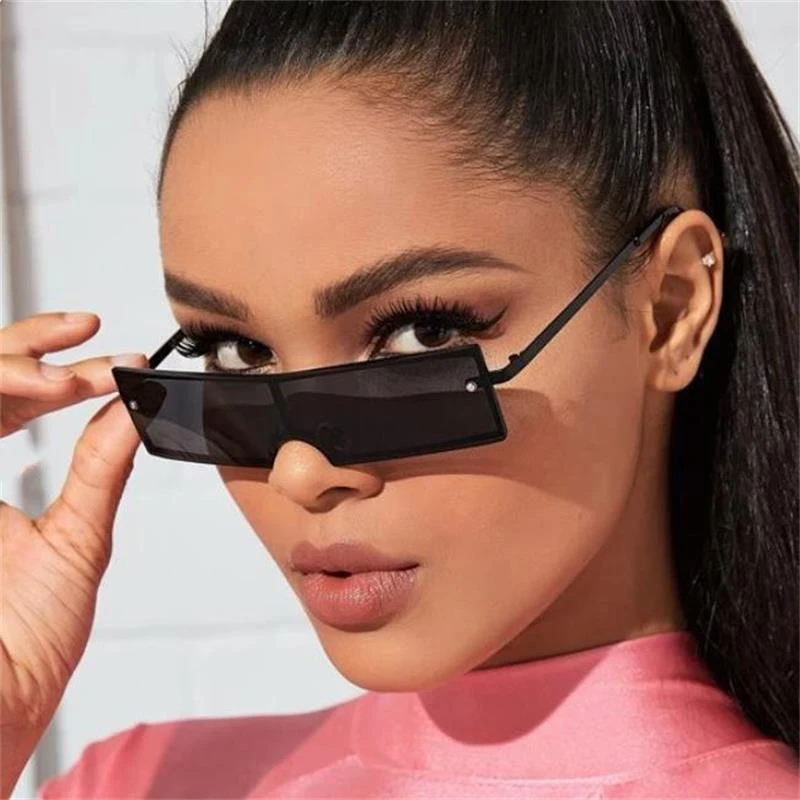 Модные уникальные Солнцезащитные очки прямоугольные солнцезащитные летние