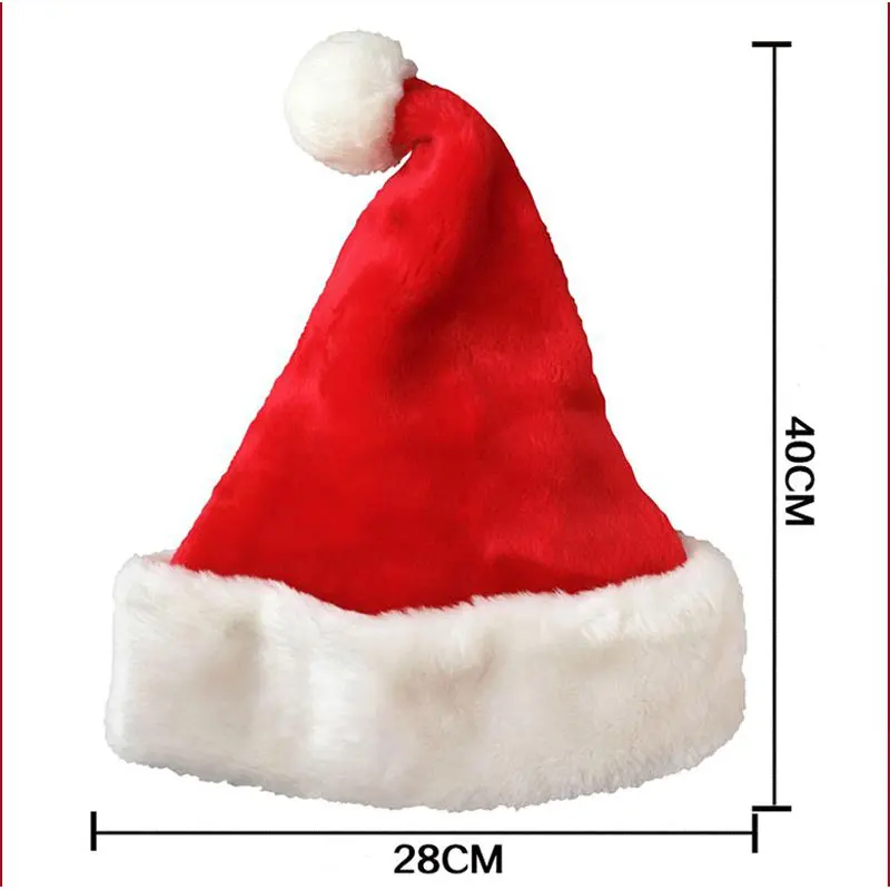 Новогодняя плотная Рождественская шапка из плюша Navidad детские рождественские