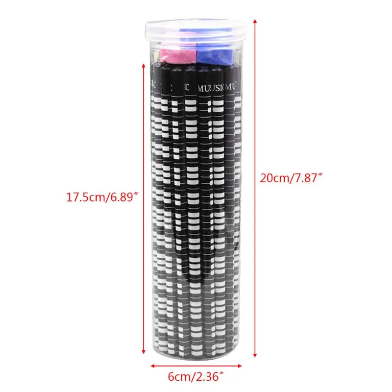 2021 New 36pcs Musical Note Pencil Pen 2B Standard Piano Notes Writing Drawing Stationery | Канцтовары для офиса и дома