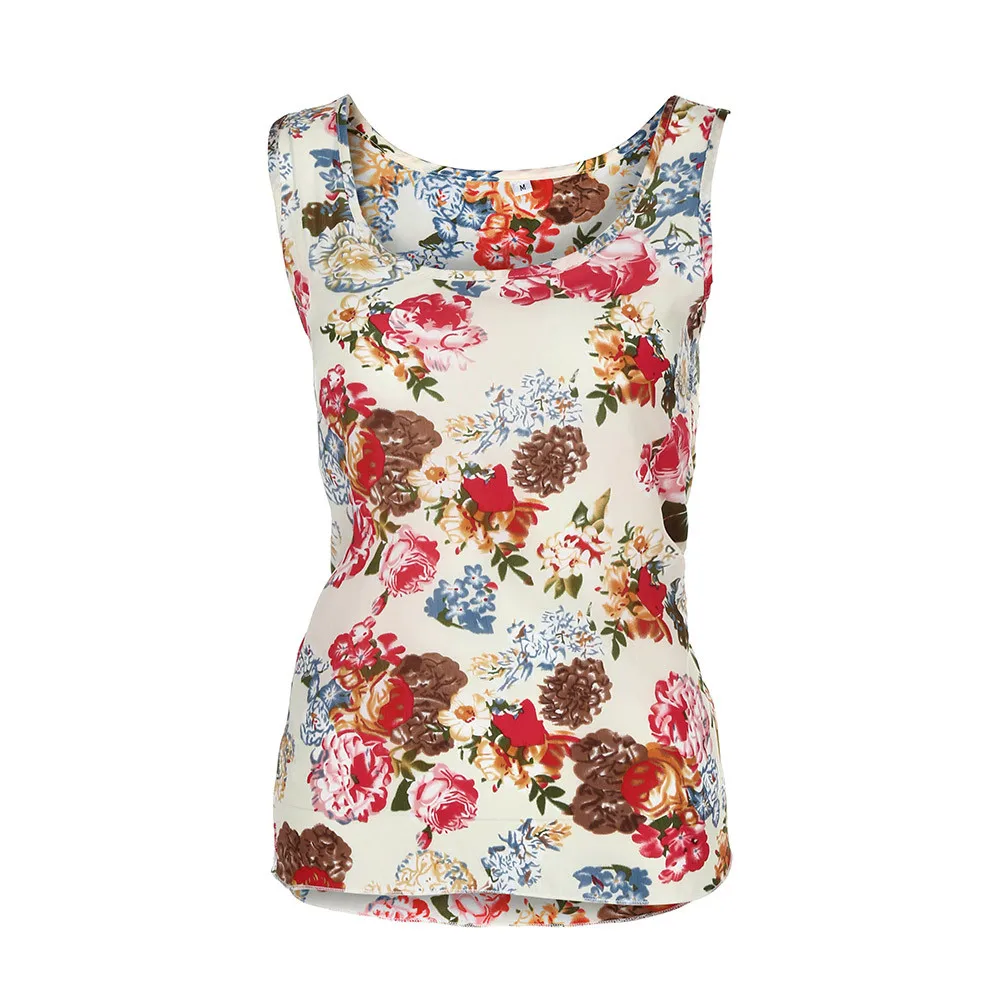 Женский жилет без рукавов с круглым вырезом шифоновый топ футболка блузка