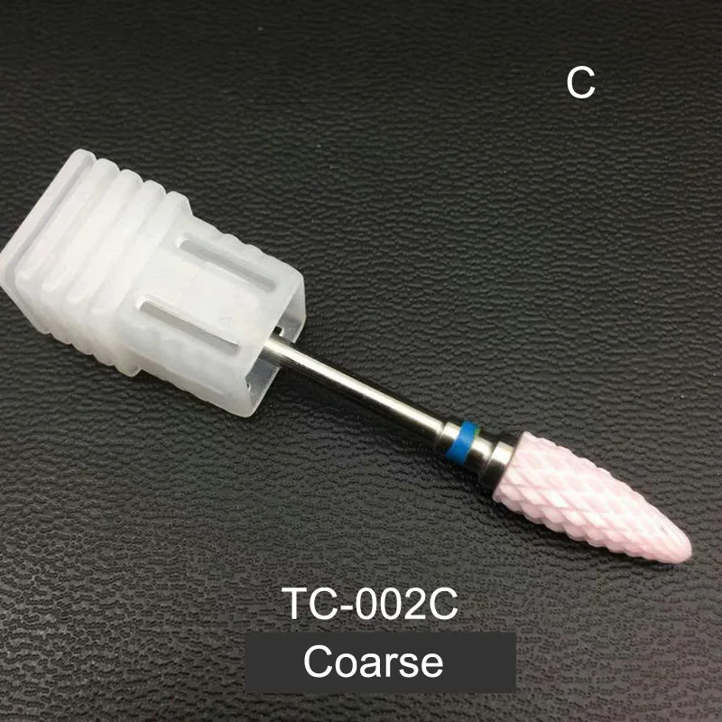 TC-002C RIKONKA 1 шт. керамические сверла для ногтей роторные электрические сверлильные головки резаки для прибор для маникюра, педикюра аксессуары для ногтей инструмент - Цвет: TC-002C