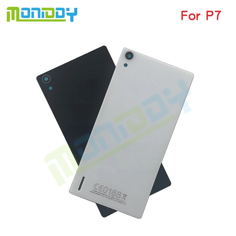 

High quality For Huawei Ascend P7 P7-L10 P7-L00 P7-L05 Back Housing Battery Cover Door Rear Cover Glass with Adhesive