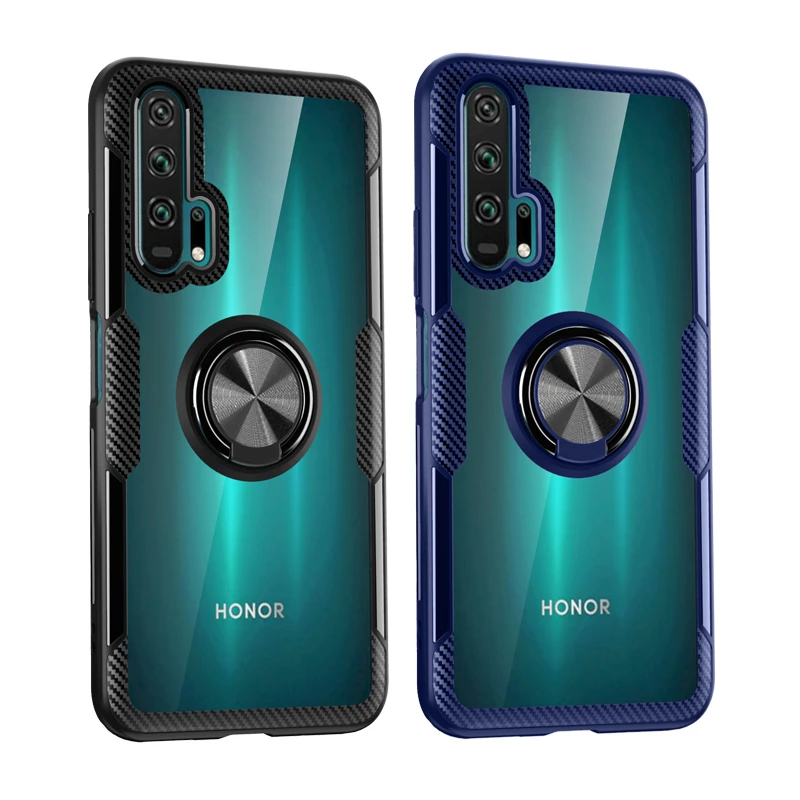 Прозрачный чехол с кольцом для Honor 20 Pro Honor10 8X MAX X10 Telefoon Schokbestendig Houder 30Pro|Бамперы| |