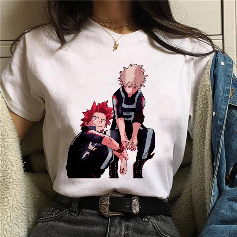 

My Hero Academia Anime T Shirt Women Tops Summer Harajuku Short Sleeve Cute T-shirt Japanese Boku No Hero Graphic Tees Female