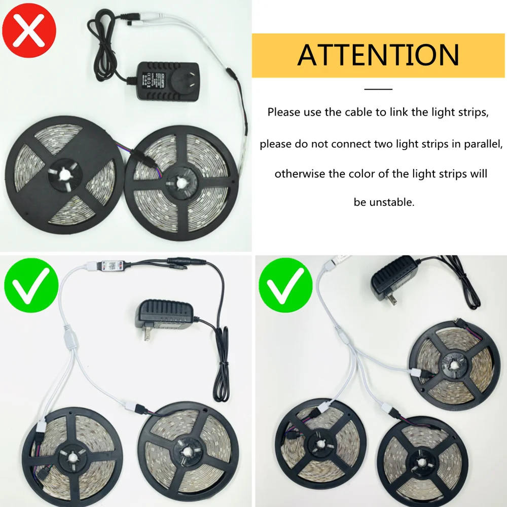 

LED Strip 5050 Strip SMD 5m 10m 15m 20m NO waterproof Flexible Ribbon Stripe DC 12V RGB Diode Tape Bluetooth Controller Adapter