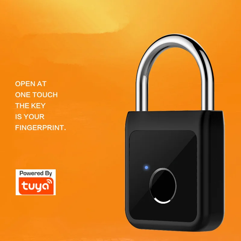 

New Fingerprint Padlock Lock Electronic Bluetooth Intelligent Waterproof Cabinet Lock Tuya/Smart Life App Alexa Google Home