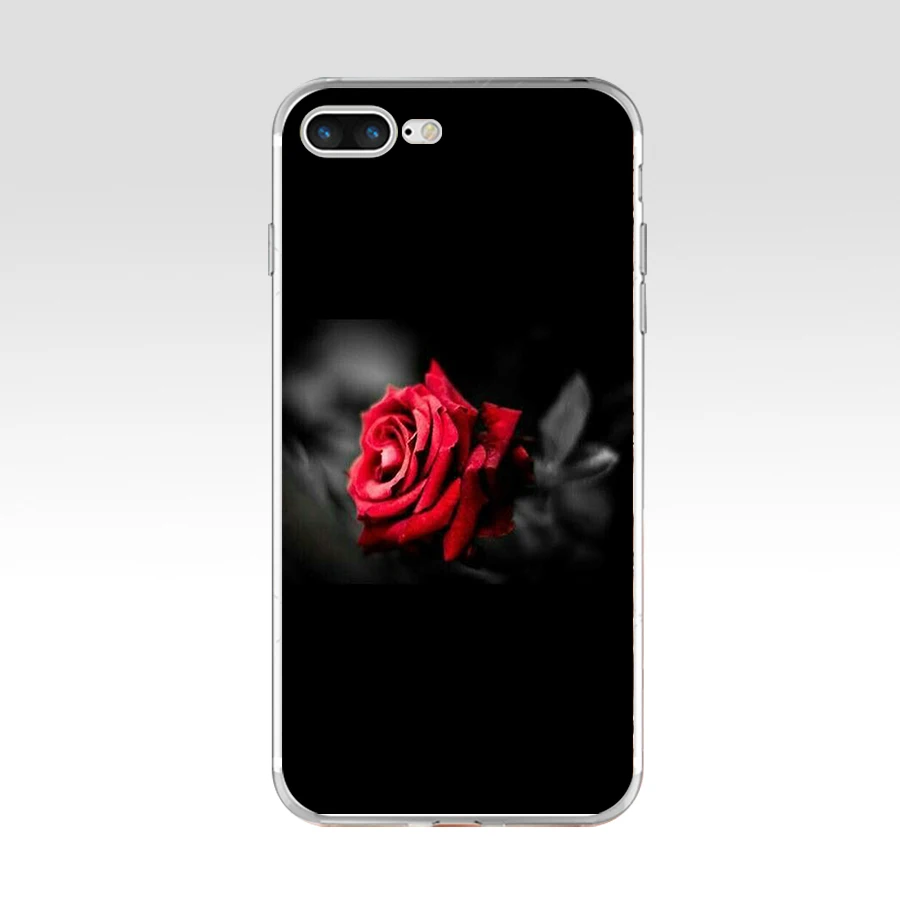 280FG красная роза цветы Мягкий ТПУ силиконовый чехол для Apple iPhone5 5s se 6 6s 7 8 plus x xr xs