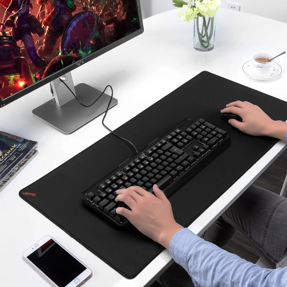 Большой игровой коврик для мыши компьютерный геймерский с резиновой